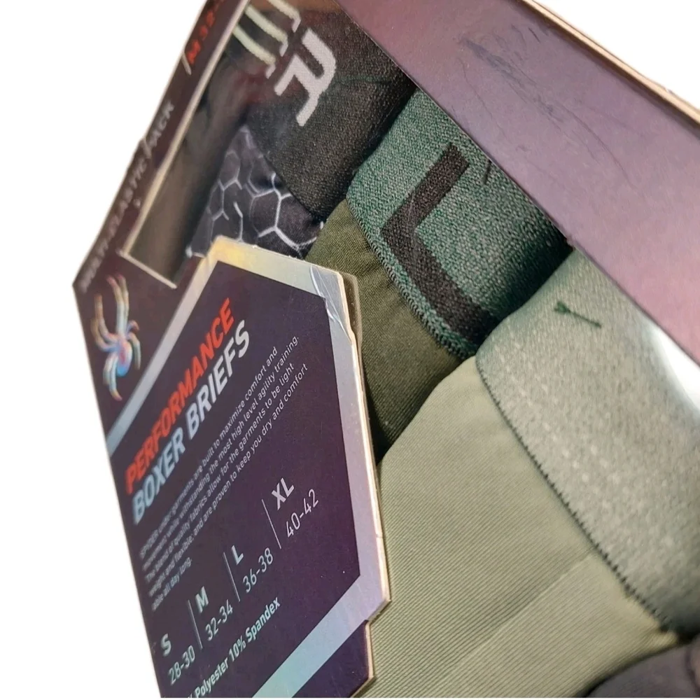 Spyder - Men's Performance Boxer Briefs - Multi-Color 5-Pack - Picture 5 of 12